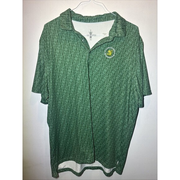 2XL US Open Golf Shirt Mens Green Squirrels Performance Polo 122nd Country Club - Picture 1 of 8